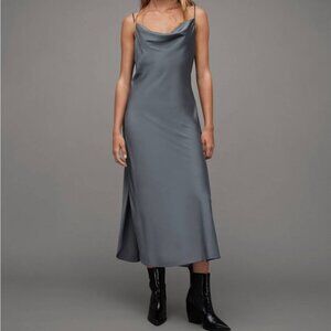 Anthropologie Elyse Bias Slip Dress Carbon Sz. Small